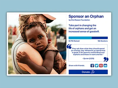 Daily UI #032 - Crowdfunding Campaign app branding clean crowdfunding dailyui flat product type ui ux visual web