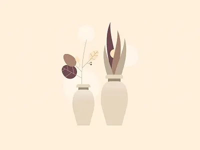 House plants color cozy custom characters flat design flowers graphicdesign illustration illustrator mograph plants room uiux