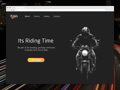 Landing Page - Daily UI #3 bike biking dailyui landingpage page ride riding ui ux web website