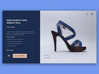 E-commerce shopping theme #1 blue cart checkout e commerce fashion luxury popup shoes shopping size cart sketch website