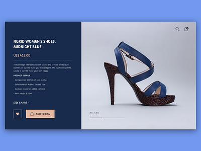 E-commerce shopping theme #1 blue cart checkout e commerce fashion luxury popup shoes shopping size cart sketch website