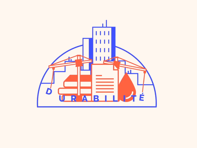 Building durability 2d after effects books building crane design education landscape pop water