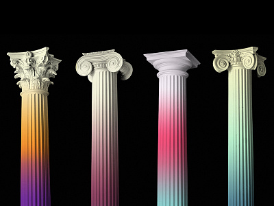 The Gods love shades. architecture art columns creativity design designers designinspiration gradients graphicdesign history minimal visualart