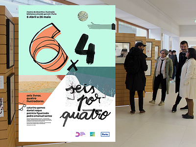 6x4: six books, four illustrators graphic design poster typography