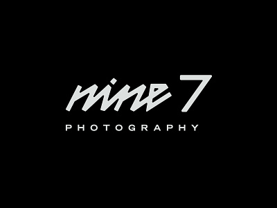 9/7 Photography - Rejected Logo brand custom geometric identity logo photographer photography script