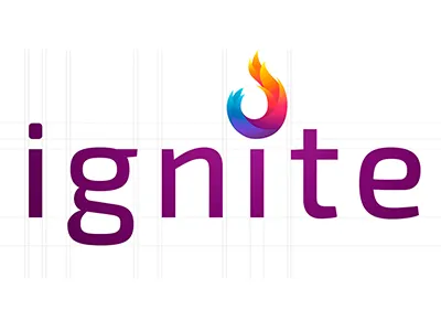 Ignite Wordmark branding identity logo
