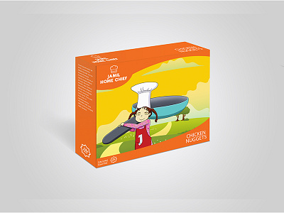 Jamil Home Chef child food frying pan girl illustration packaging