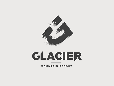 Glacier - Ski resort logo dailylogochallenge