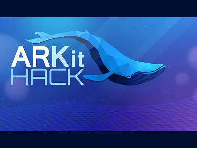 ArKit Hack challenge arkit blue design illustration poster underwater vector whale