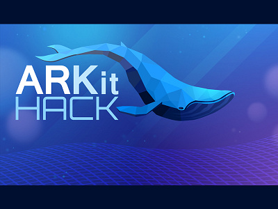 ArKit Hack challenge arkit blue design illustration poster underwater vector whale