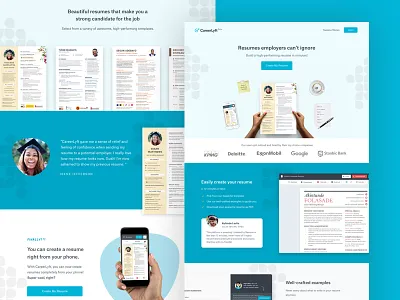 Careerlyft - Homepage home platform resume ui ui design ux web design