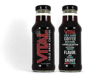 Vital beverage graphic design packaging typography