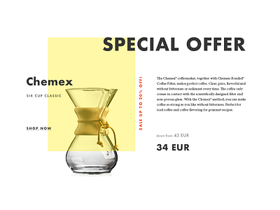 Daily UI #036 - Special Offer chemex coffee daily ui 036 special offer ui design