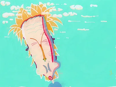 Imaginary Friend (IV) artwork asafari character doodle drawing illustration magicpicker naive photoshop portrait simple sketch