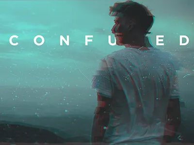 Confused art glitch graphic design photo manipulation typography