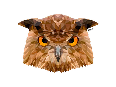 Búho Filipino animal art design illustration low poly owl vector