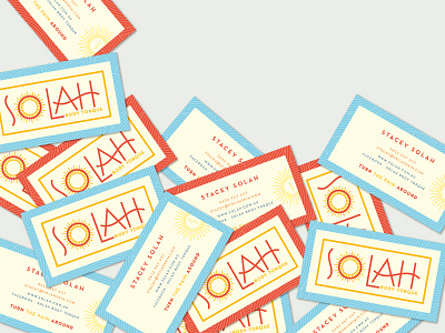 Solah | Business Cards branding business cards colour palette custom type design graphic design logo pattern print type typography