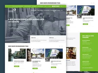 Education center for carpenters carpenter design education green landing page school ui ux website