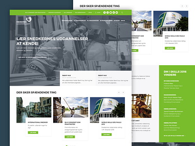 Education center for carpenters carpenter design education green landing page school ui ux website