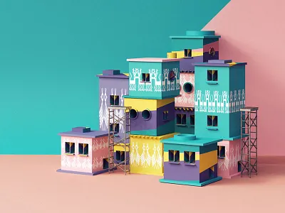 Guatemala c4d editorial illustration