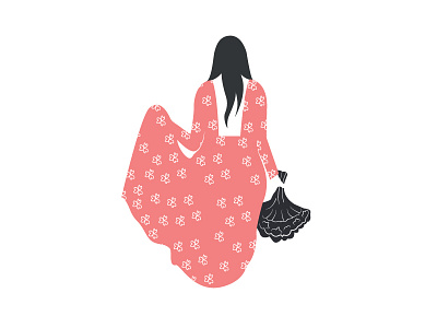 Beauty of Bride flat design illustration woman