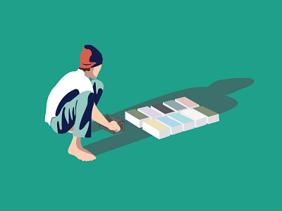 Brick maker flat design graphic design human illustration illustration ui ux