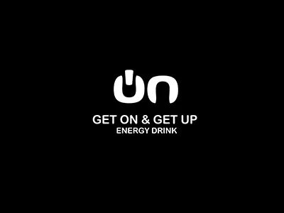 Creative Logo On brand company drink energy identity logo on packaging simple