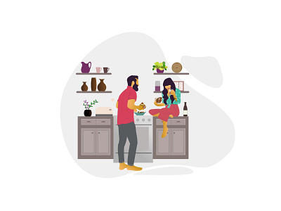 Couples Goal flat design human illustration illustration ui uiux ux web design