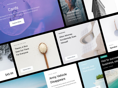 Cards - Webflow UI Kit blog card clean landing page product profile store ui kit webflow website