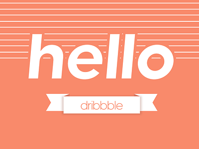 Hello dribbble hello new designer welcome