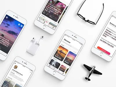 Travamigos iOS App app app design backpacking clean ios sketch travel ui ui design