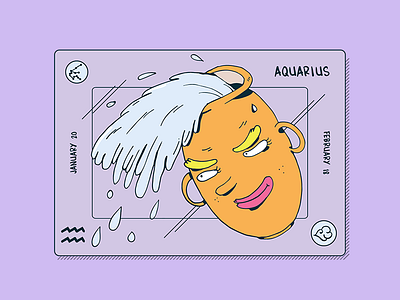 Aquarius astrology characters illustrations shop supremeninja totebags website