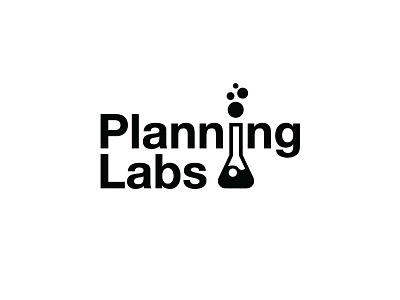 Planning Labs Logo black branding design graphic icon logo logotype mark symbol typography white word