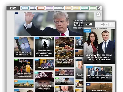Stuff Website Redesign coding news newsite redesign website