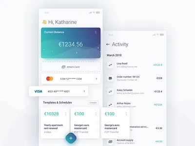 Fintech app conceptualization app bank cryptocurrency dashboard finance fintech ui ux wallet wallet app
