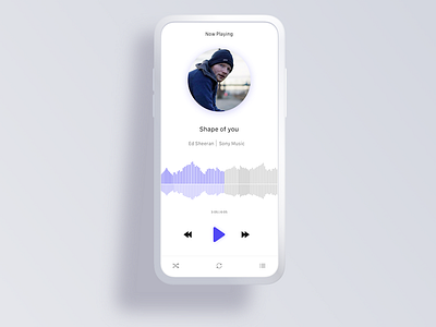 Music Player 100dayui dailyui day009 imusic iphone design minimal design music music player player recent trends ui design