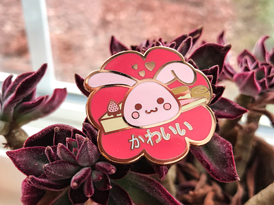 Kawaii Bunny bunny cute enamel pin illustration kawaii metal pins product design rabbit vector