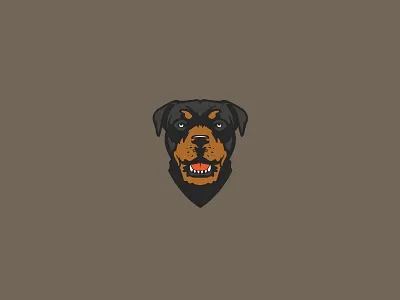 Rottweiler animal dog guard head logo puppy rottweiler scredeck