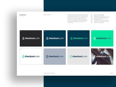 Checkout Brand Guidelines art b2b brand branding color direction fintech identity palette styleguide