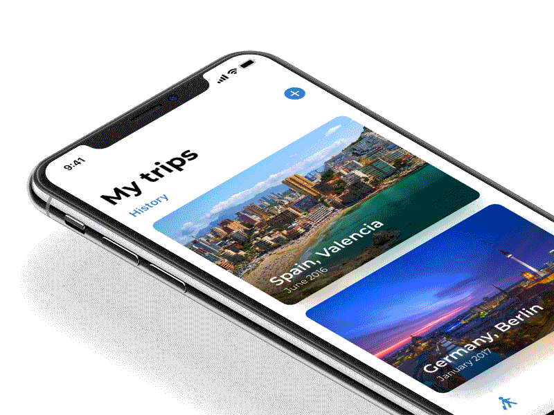 Atlas animation iphone x mobile principle travel ui ux