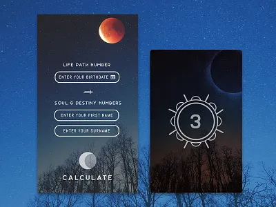 Daily UI 004 - Calculator calculator daily ui daily ui 004 galaxy mystic numerology space stars ui ui design
