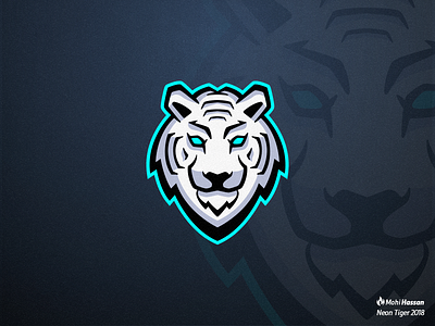 Neon Tiger Mascot Logo cat esports logo mascot neon tiger