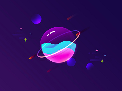 gradient planet gradient illustrations