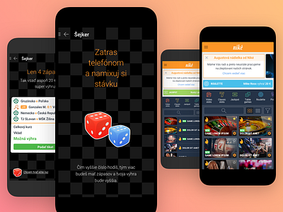 Niké button grid mobile orange sports ui user experience user interface ux