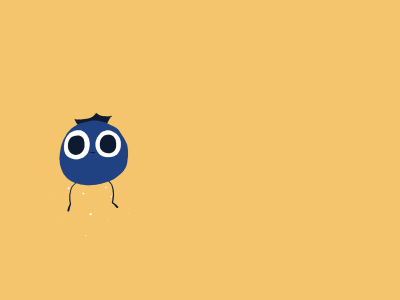 Swim after effects blueberry cute food gif illustration loop swim