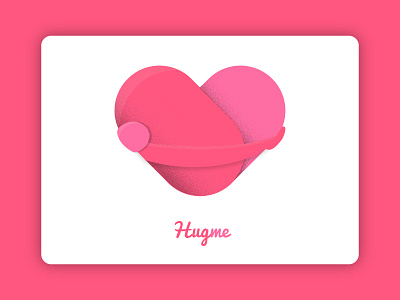 Hug Me design heart hug logo pink