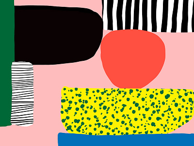 Comp Study black blue bold green orange pattern pink shape texture white yellow