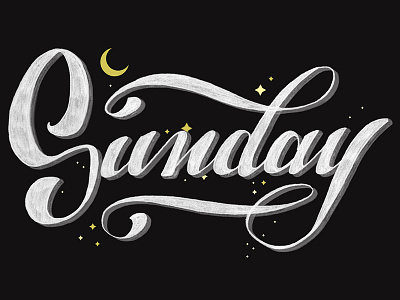 Sunday art calligraphy design graphic design hand lettering illustration lettering logo type