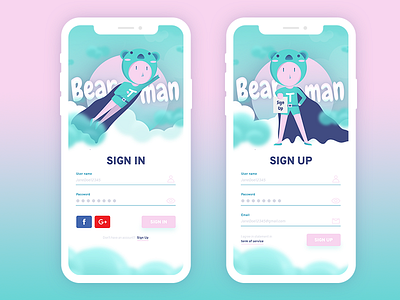 BearMan App app designer graphicdesign ui uxui