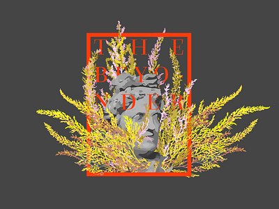The Beyonder contrast gold graphic greek mixed media pink plants
